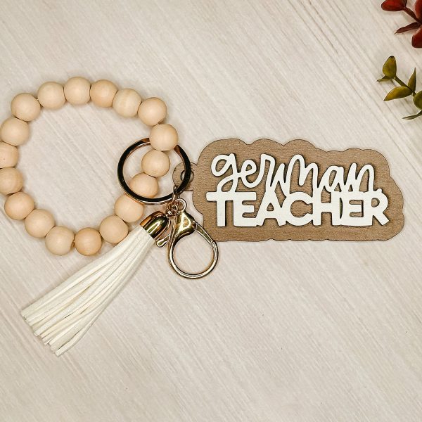German Teacher Layered Keychain For Sale