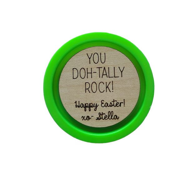 Easter Craft Dough Personalized Lid Tag (3-4 oz - Large Dough Lids) - Set of 4 Online Hot Sale - Image 2