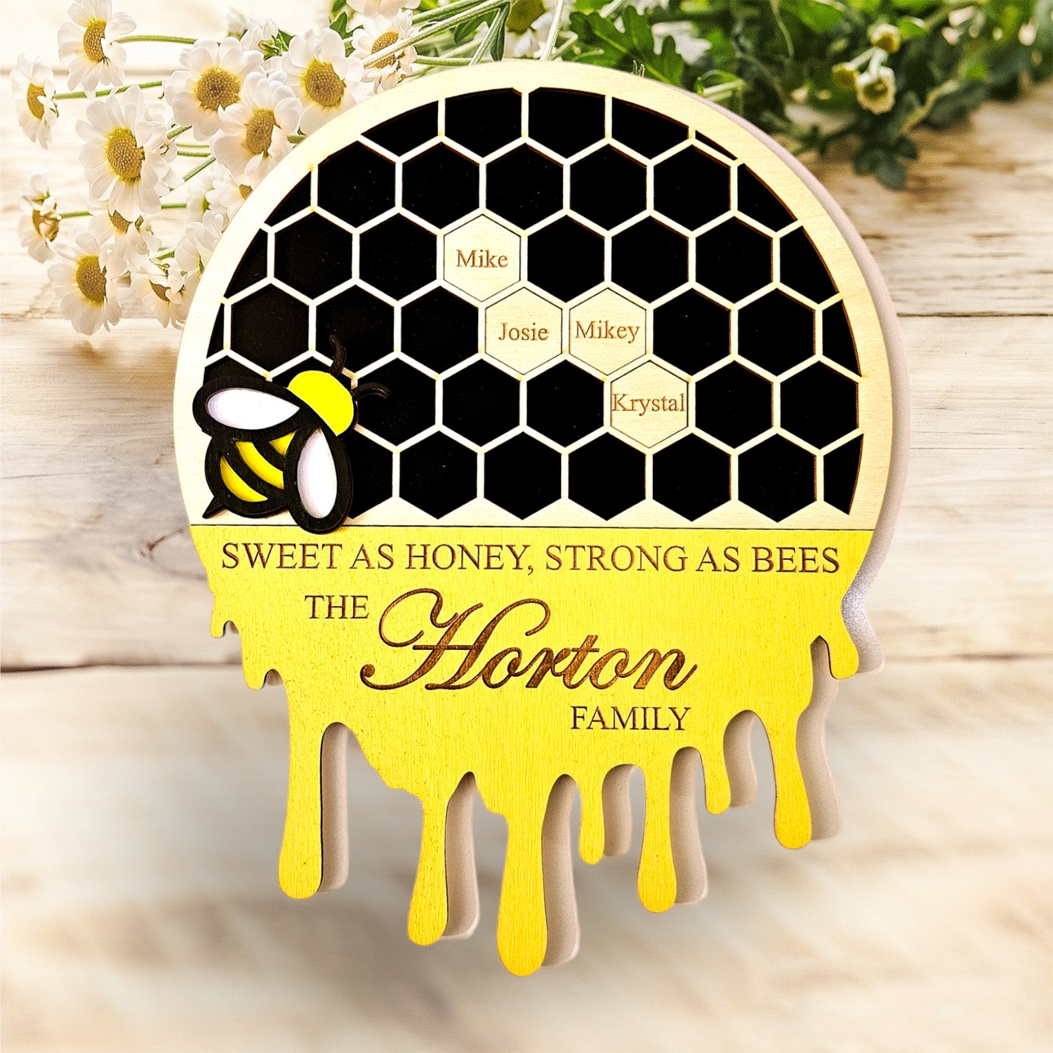 Bee Hive Family Sign Hot on Sale