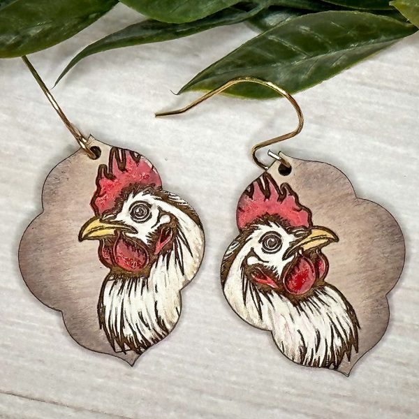 Moroccan Shaped Chicken Earrings Online now