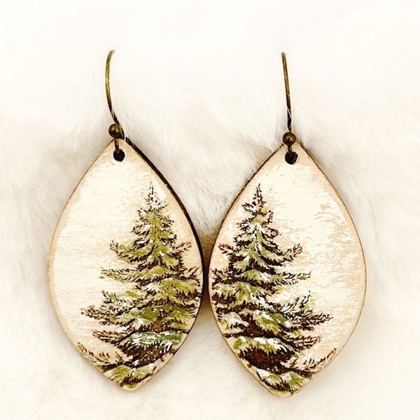 Christmas Tree Teardrop Earrings For Discount