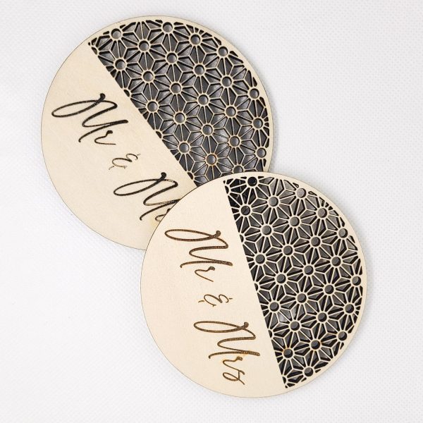 Customizable Asanoha Round Coasters (Set of 4) Hot on Sale