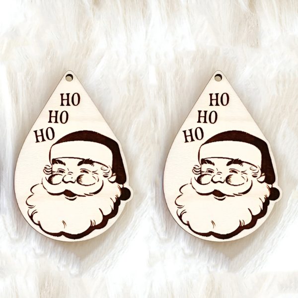Santa Claus Christmas Earrings Style #2 - Ho Ho Ho Hot on Sale