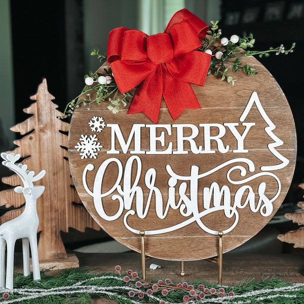 Rustic Merry Christmas Door Hanger Online