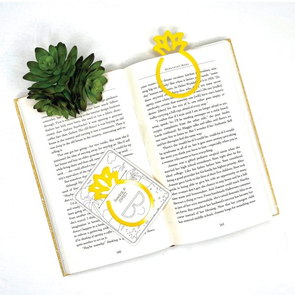 Pineapple Shaped Bookmark with Card Backer - Paperclip - Snack Bag Closure Cheap
