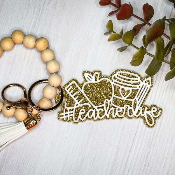 Teacher Life Layered Keychain Sale
