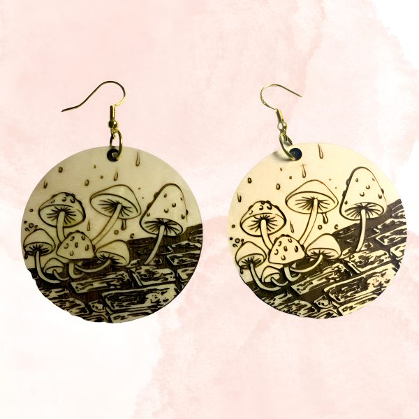 Mushroom Circle Dangle Earrings Online