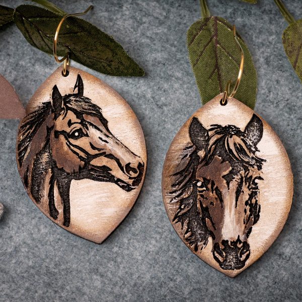Majestic Horse Head Teardrop Dangle Earrings Discount