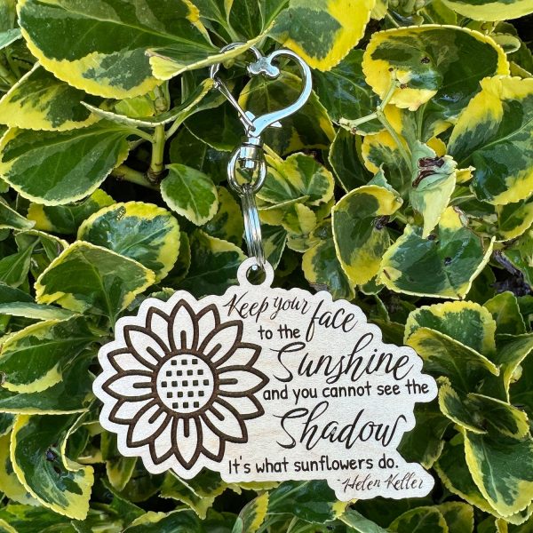 Keep Your Face to the Sunshine Sunflower Keychain Hot on Sale