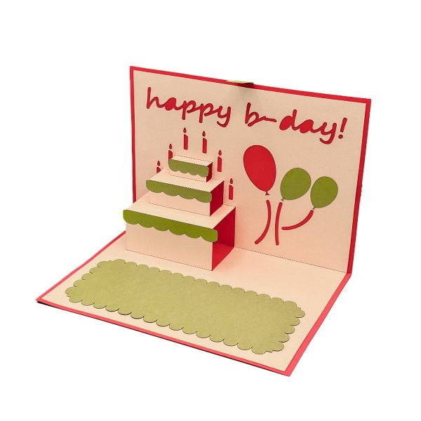 Customizable Birthday Cake Pop-up Card Online Sale