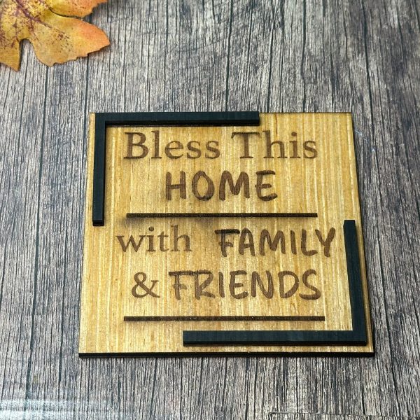 Bless This Home with Family and Friends Wall Sign Online