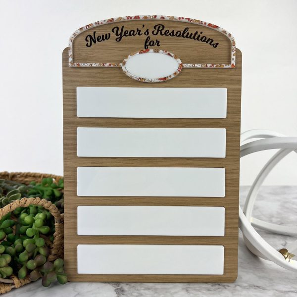 Dry Erase New Year s Resolutions Sign - Resolution Keeper Board Online Hot Sale