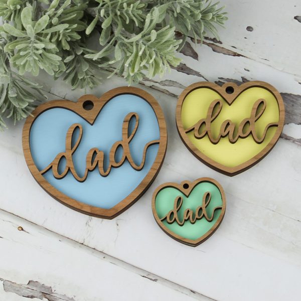 Heart Shaped Gift Tag for Dad - Father s Day Gift Tag (Set of 3) Online Hot Sale