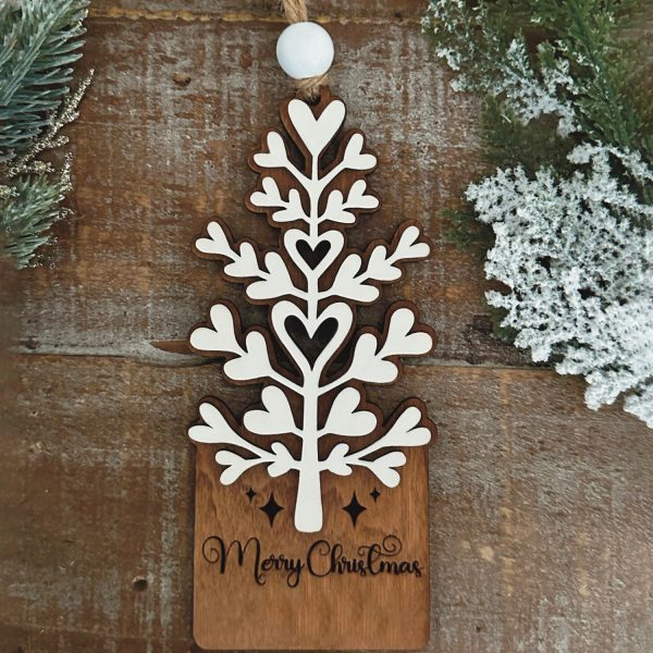 Personalizable Layered Heart-Themed Christmas Tree Ornament For Discount