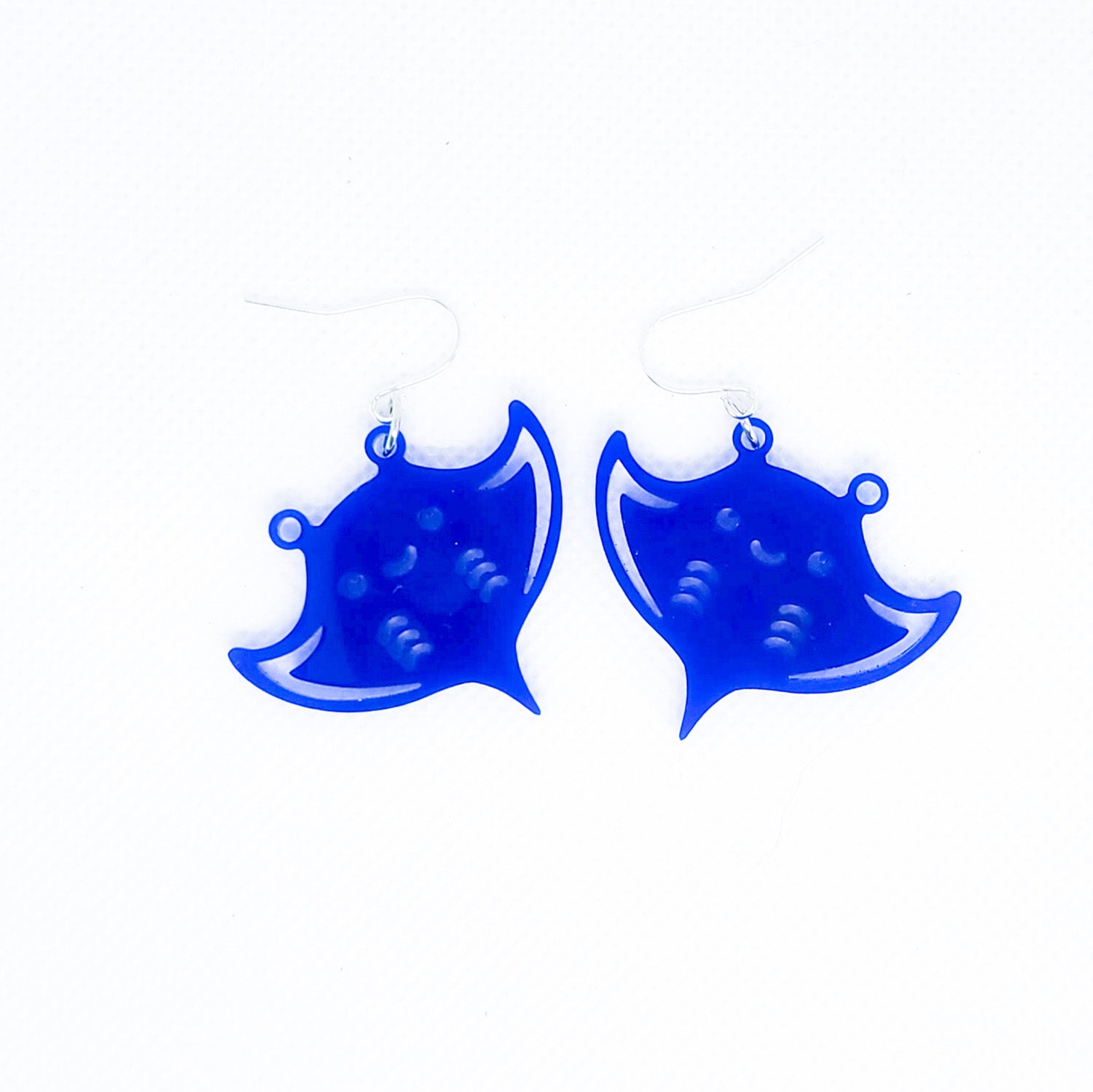 Smiling Manta Ray Dangle Earrings For Sale