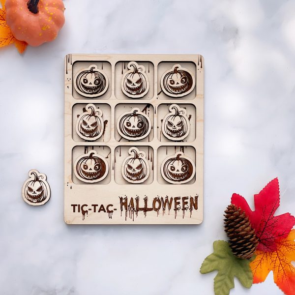 Personalizable Adult Halloween Tic Tac Toe Game - Spooky Tic Tac Toe for Grown-Ups on Sale