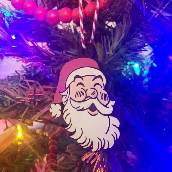 Customizable Santa Christmas Ornament Supply