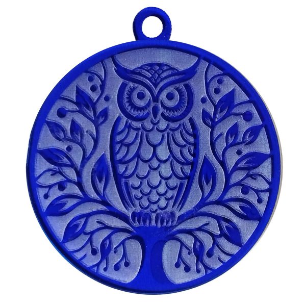 Detailed and Engraved Tiny Mystic Owl Tree Earrings Online now - Image 2