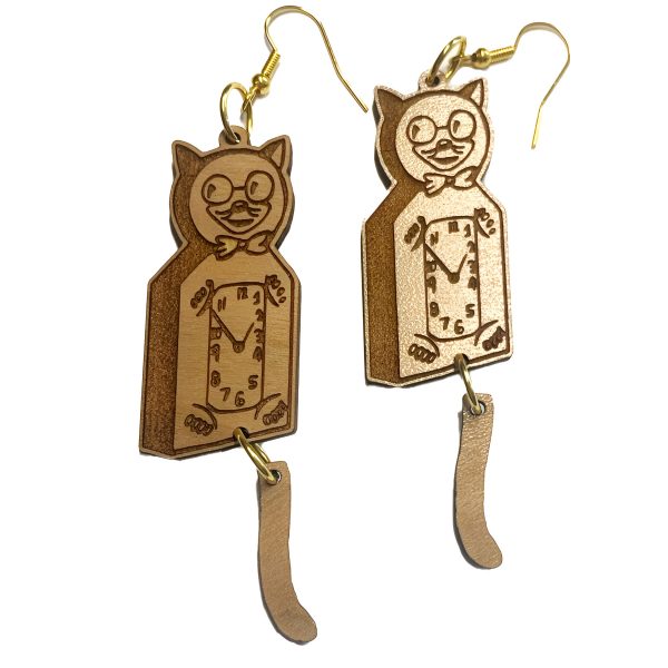 Cat Clock Earrings Supply