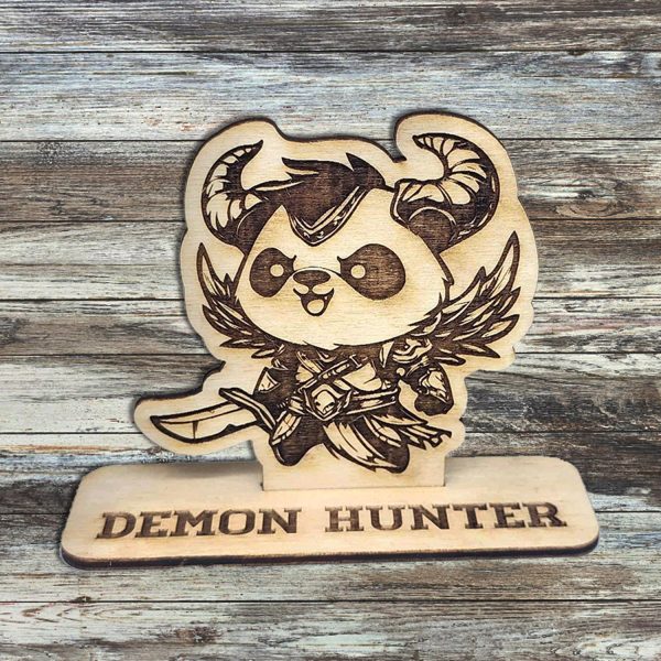 Demon Hunter Panda Game Piece with Stand Online Hot Sale
