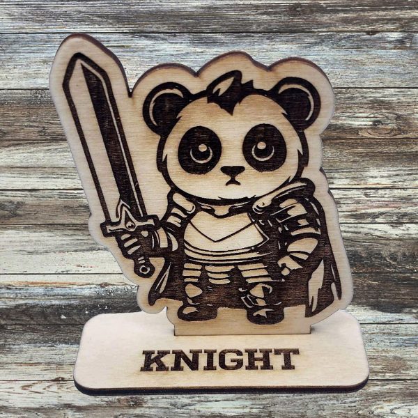 Knight Panda Game Piece with Stand For Cheap