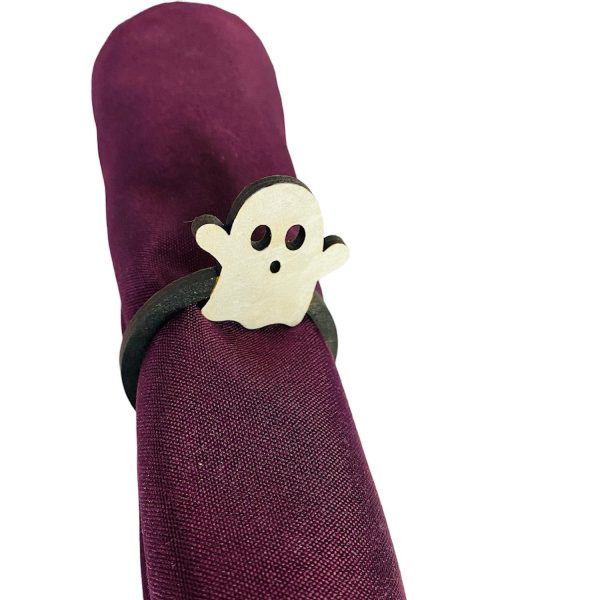 Personalizable Ghost Halloween Holiday Place Setting Napkin Ring For Discount