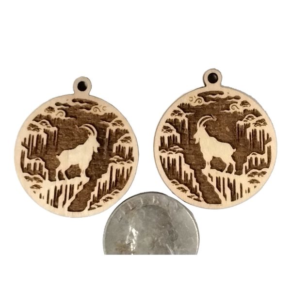 Magnificent Mountain Goat in the Mountains Reversible Earrings Discount