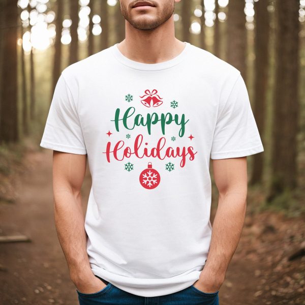 Happy Holidays  With Ornament Graphic on Sale