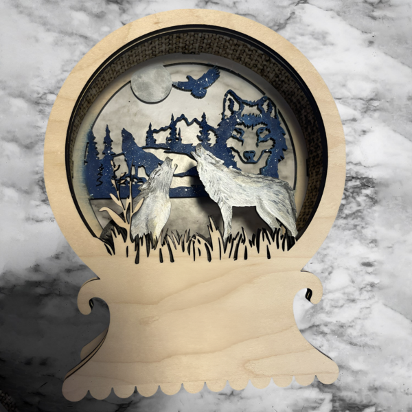 Wolf-Themed Snow Globe For Cheap