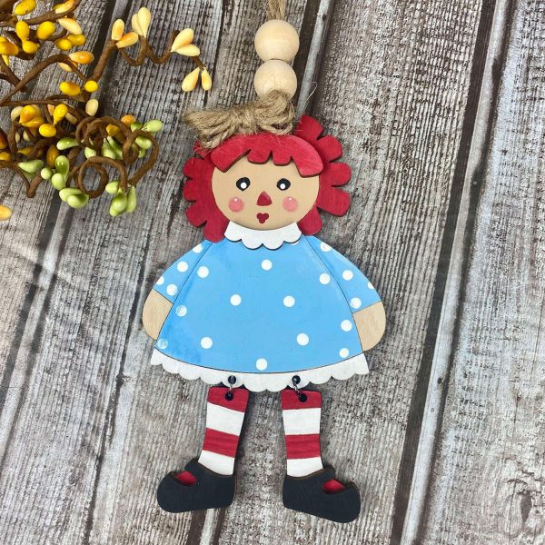 Whimsical Annie with Dangle Legs Ornament   Gift Tag For Sale
