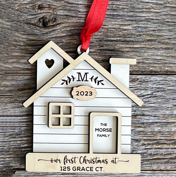 Customizable First Christmas New Home Ornament with Multiple Options -  Our First Christmas At....  Sale