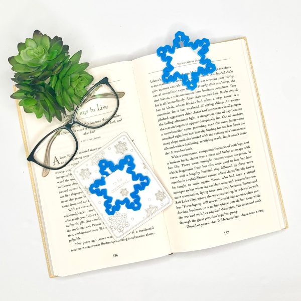 Snowflake-Shaped Bookmark with Card Backer - Paperclip - Snack Bag Closure Cheap