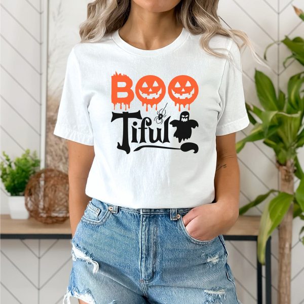 Boo Tiful  With Ghost and Spider Graphic Online Hot Sale