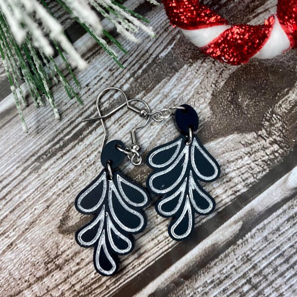 Stylized Drip Feather Drop Earrings For Cheap