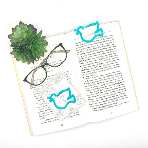 Dove-Shaped Bookmark with Card Backer - Paperclip - Snack Bag Closure Cheap