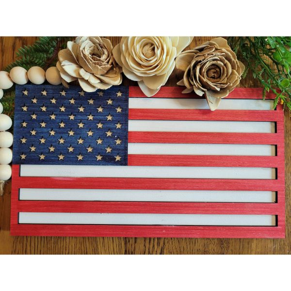 Patriotic Layered American Flag Decoration Fashion