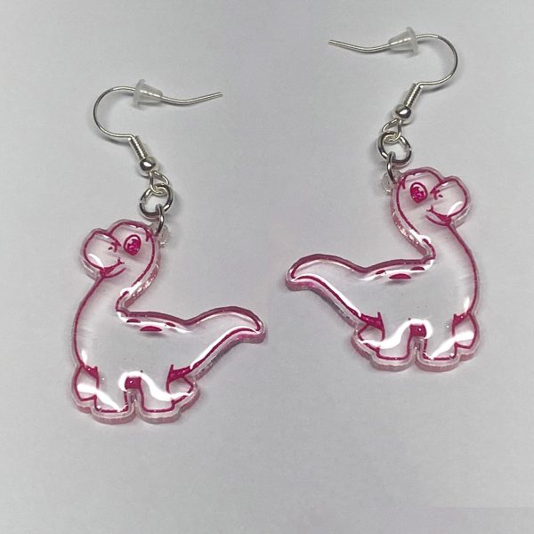 Jurassic Dinosaur Dangle Earrings - Brontosaurus For Cheap