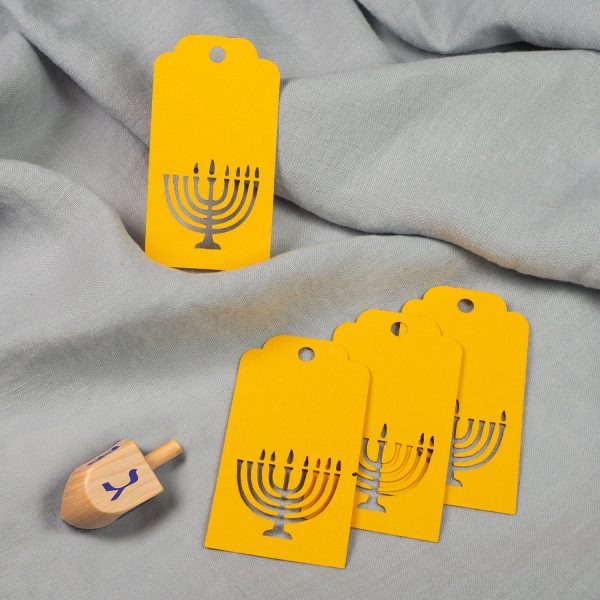 Hanukkah Paper Gift Tags (Set of 8) For Sale