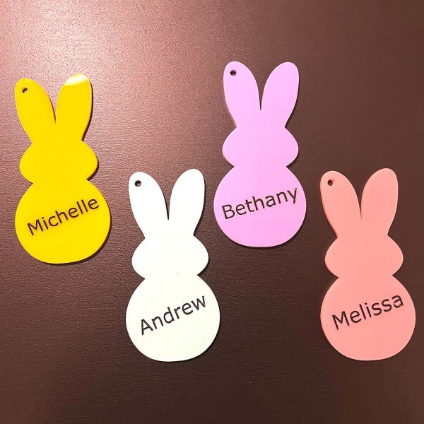 Simple Personalized Easter Bunny Tags   Easter Basket Tags (Set of 6) Fashion