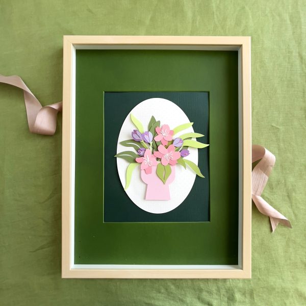 Spring Papercut Flower Bouquet Wall Art For Discount