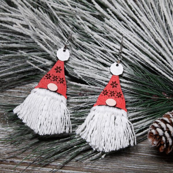 Santa Gnome Macrame Earrings Discount