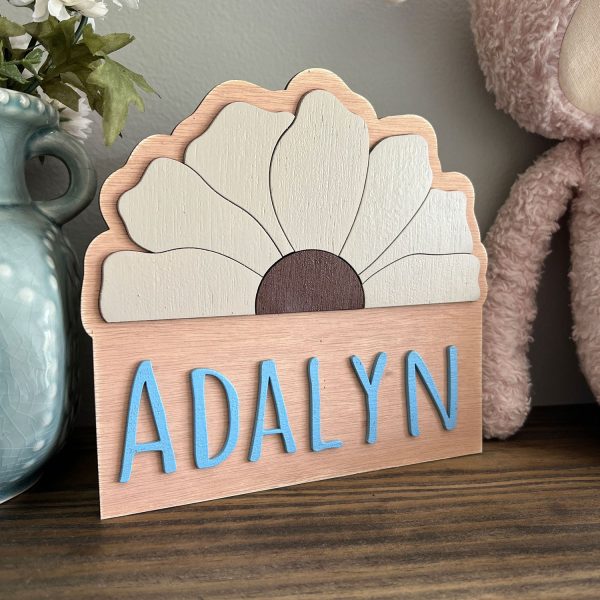 Beautiful Floral Nursery Sign - Personalized Floral Nursery Room Decor Online