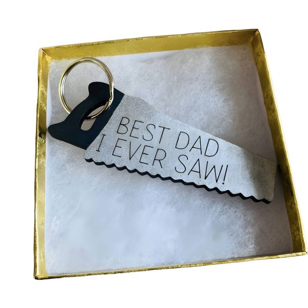 Best Dad I Ever Saw Keychain - Dad Keychain Online now