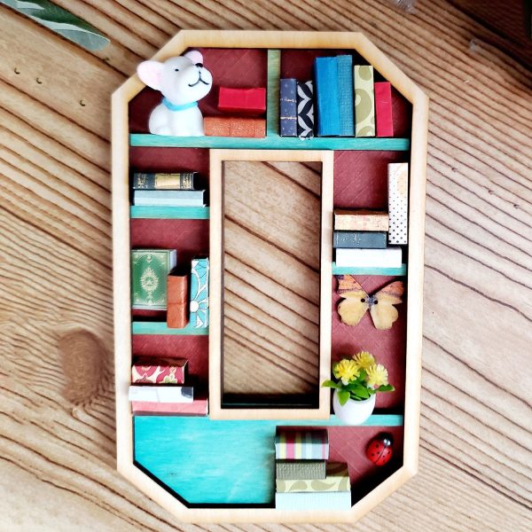 Alphabet Miniature Bookshelf - Letter  O  Hot on Sale
