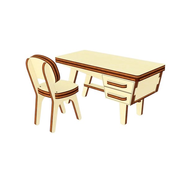 Retro Desk And Chair 1:12 Scale Supply