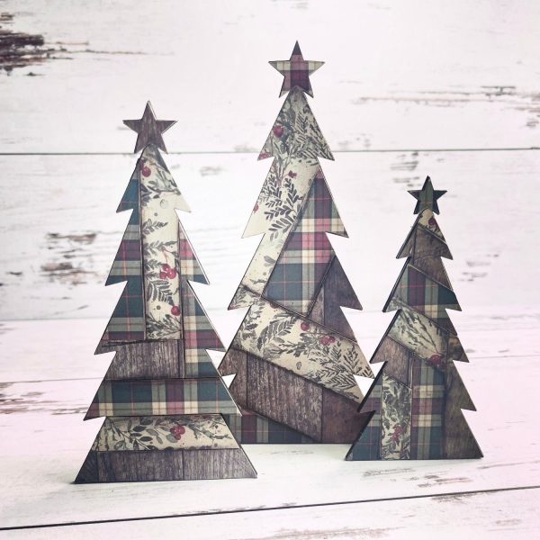 Flourish Christmas Trees Shelf Sitters (Set of 3) Cheap