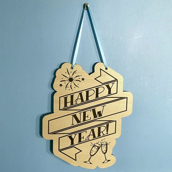 Festive and Fun Happy New Year Sign For Discount