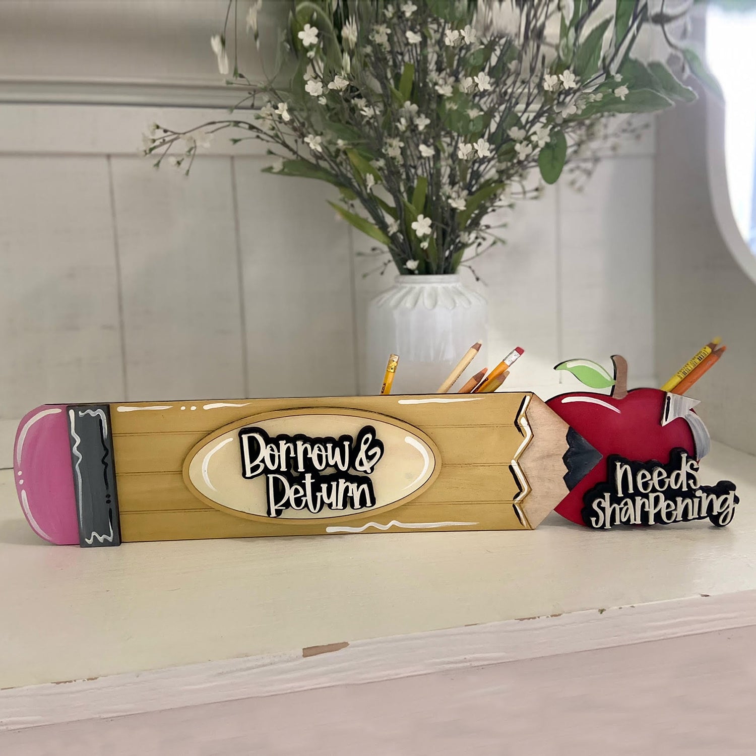 Personalized Teacher Classroom Pencil Holder Sign For Discount