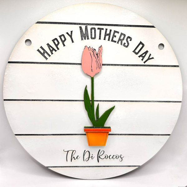Mother s Day Tulip Flower Sign For Cheap