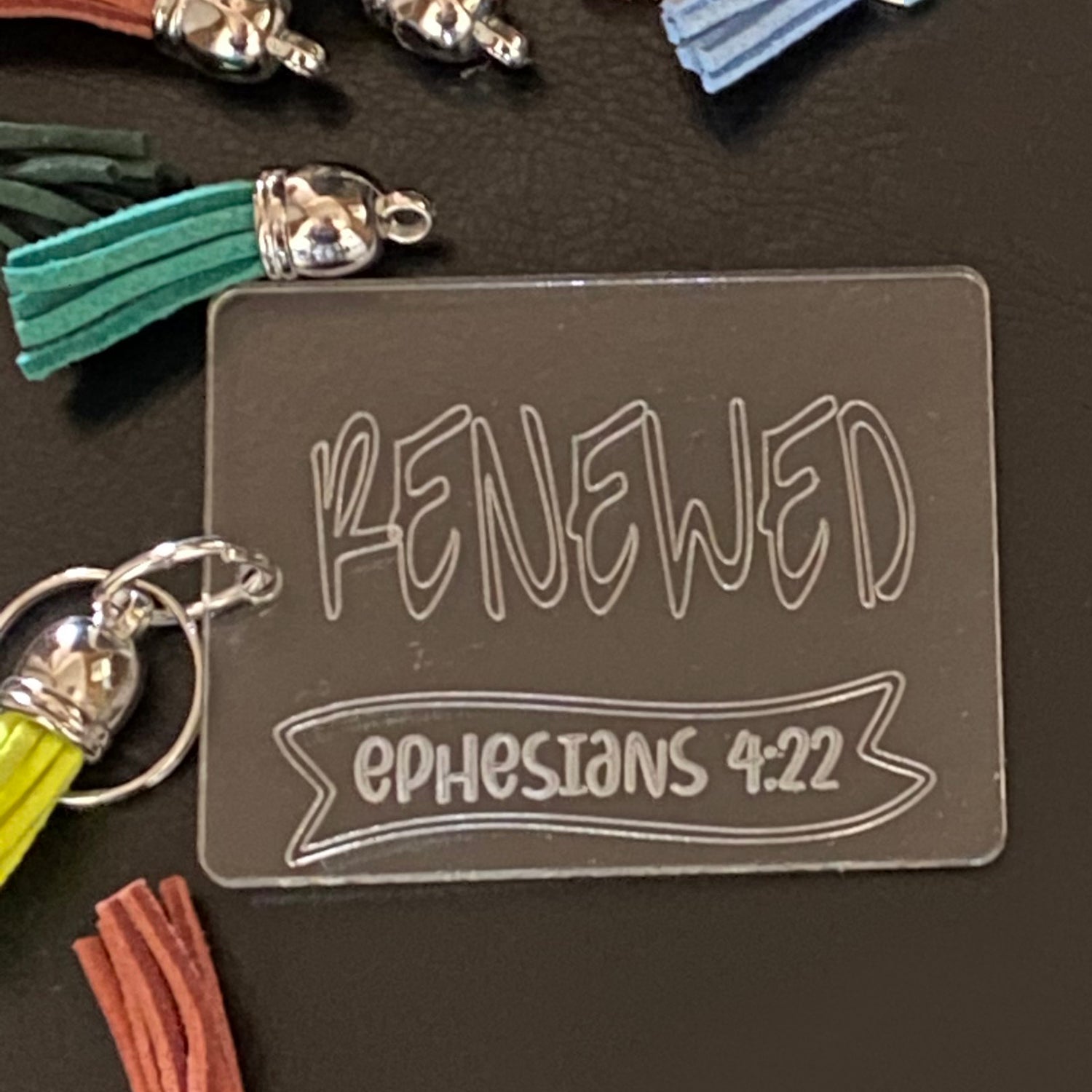 Faith Acrylic Keychain  Renewed  Fashion